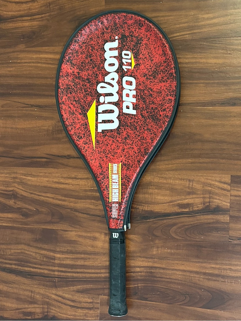 Wilson Red and Black Pro 110 Tennis Racket with cover